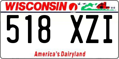 WI license plate 518XZI