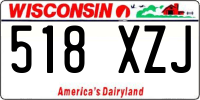 WI license plate 518XZJ