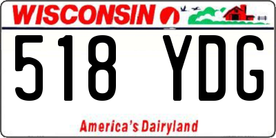 WI license plate 518YDG