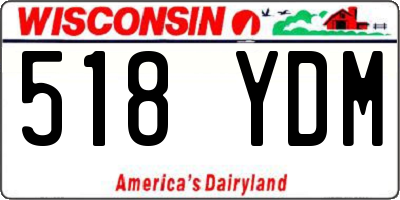 WI license plate 518YDM