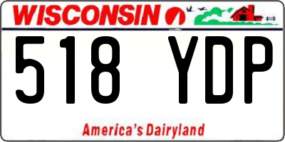 WI license plate 518YDP