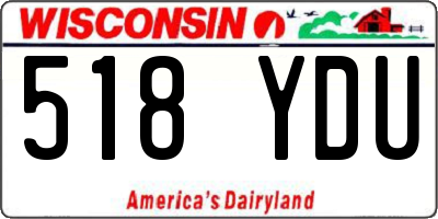 WI license plate 518YDU
