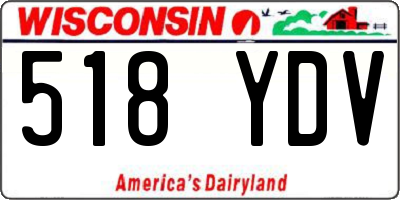 WI license plate 518YDV