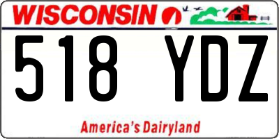 WI license plate 518YDZ