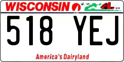 WI license plate 518YEJ