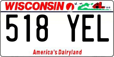 WI license plate 518YEL