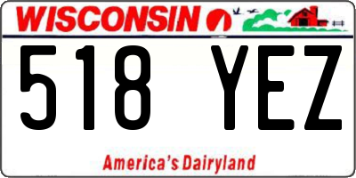 WI license plate 518YEZ