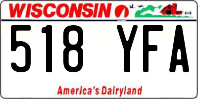 WI license plate 518YFA