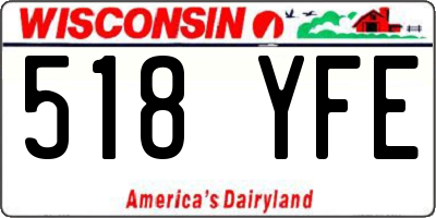 WI license plate 518YFE