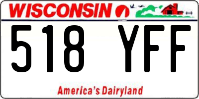 WI license plate 518YFF