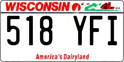 WI license plate 518YFI