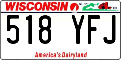 WI license plate 518YFJ