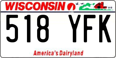 WI license plate 518YFK