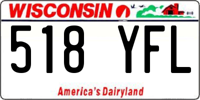 WI license plate 518YFL