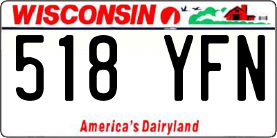 WI license plate 518YFN