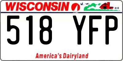 WI license plate 518YFP