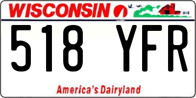 WI license plate 518YFR