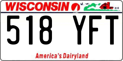 WI license plate 518YFT