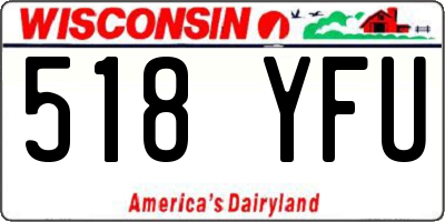 WI license plate 518YFU