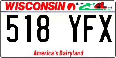 WI license plate 518YFX