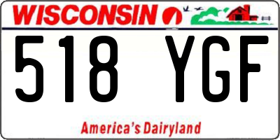 WI license plate 518YGF