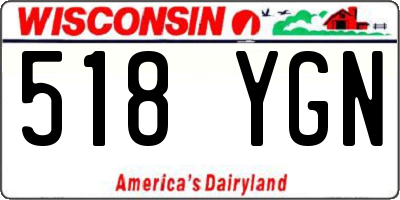 WI license plate 518YGN