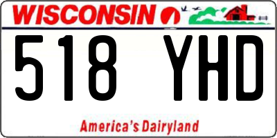 WI license plate 518YHD