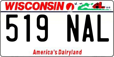 WI license plate 519NAL