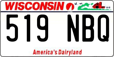 WI license plate 519NBQ