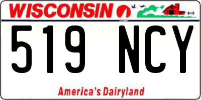 WI license plate 519NCY