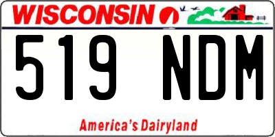 WI license plate 519NDM