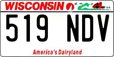 WI license plate 519NDV
