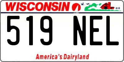 WI license plate 519NEL