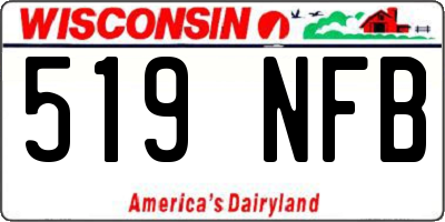 WI license plate 519NFB