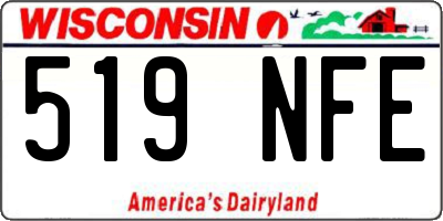 WI license plate 519NFE