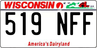 WI license plate 519NFF