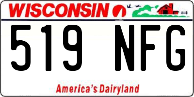 WI license plate 519NFG