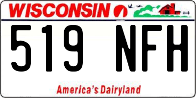 WI license plate 519NFH