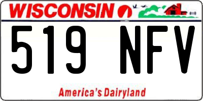 WI license plate 519NFV