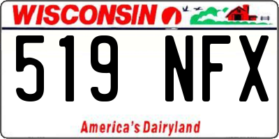 WI license plate 519NFX