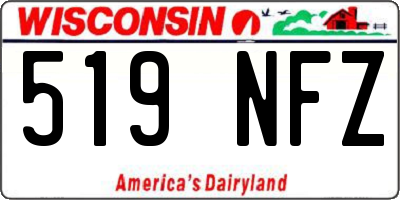 WI license plate 519NFZ