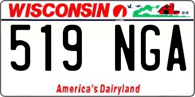 WI license plate 519NGA