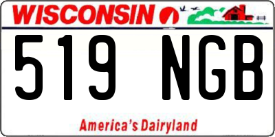 WI license plate 519NGB