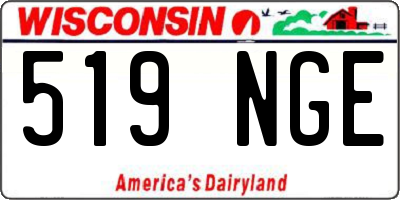 WI license plate 519NGE