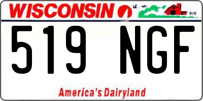 WI license plate 519NGF