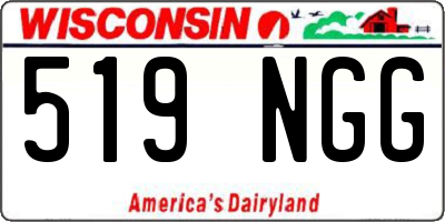 WI license plate 519NGG