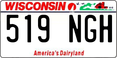 WI license plate 519NGH