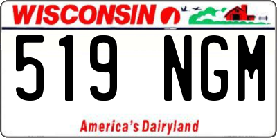 WI license plate 519NGM