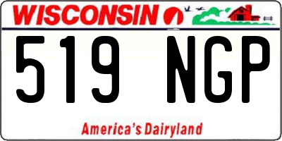 WI license plate 519NGP