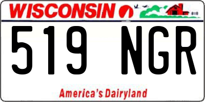 WI license plate 519NGR